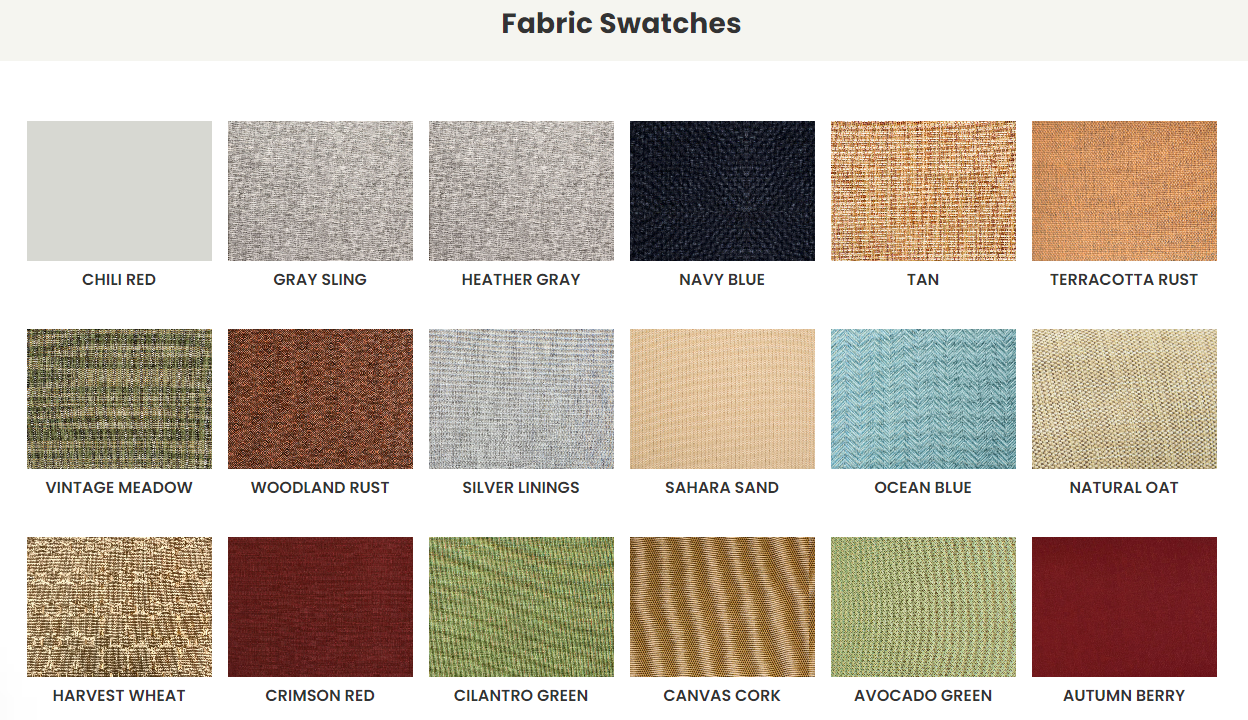 Hanover fabric swatches